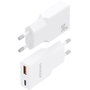 Aisens Cargador GaN 20W Ultra Delgado USB-C y USB-A Blanco A110-0998